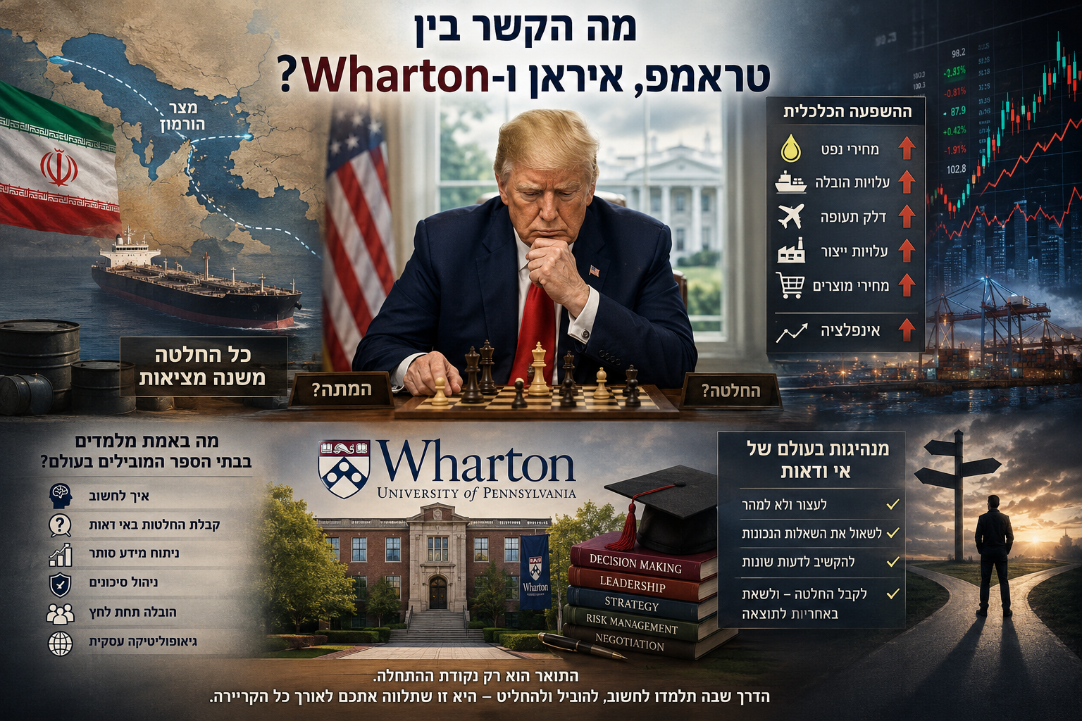 מה הקשר בין טראמפ, איראן ו-Wharton?
